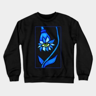 Spooky Creepy Eye Flower Horror Crewneck Sweatshirt